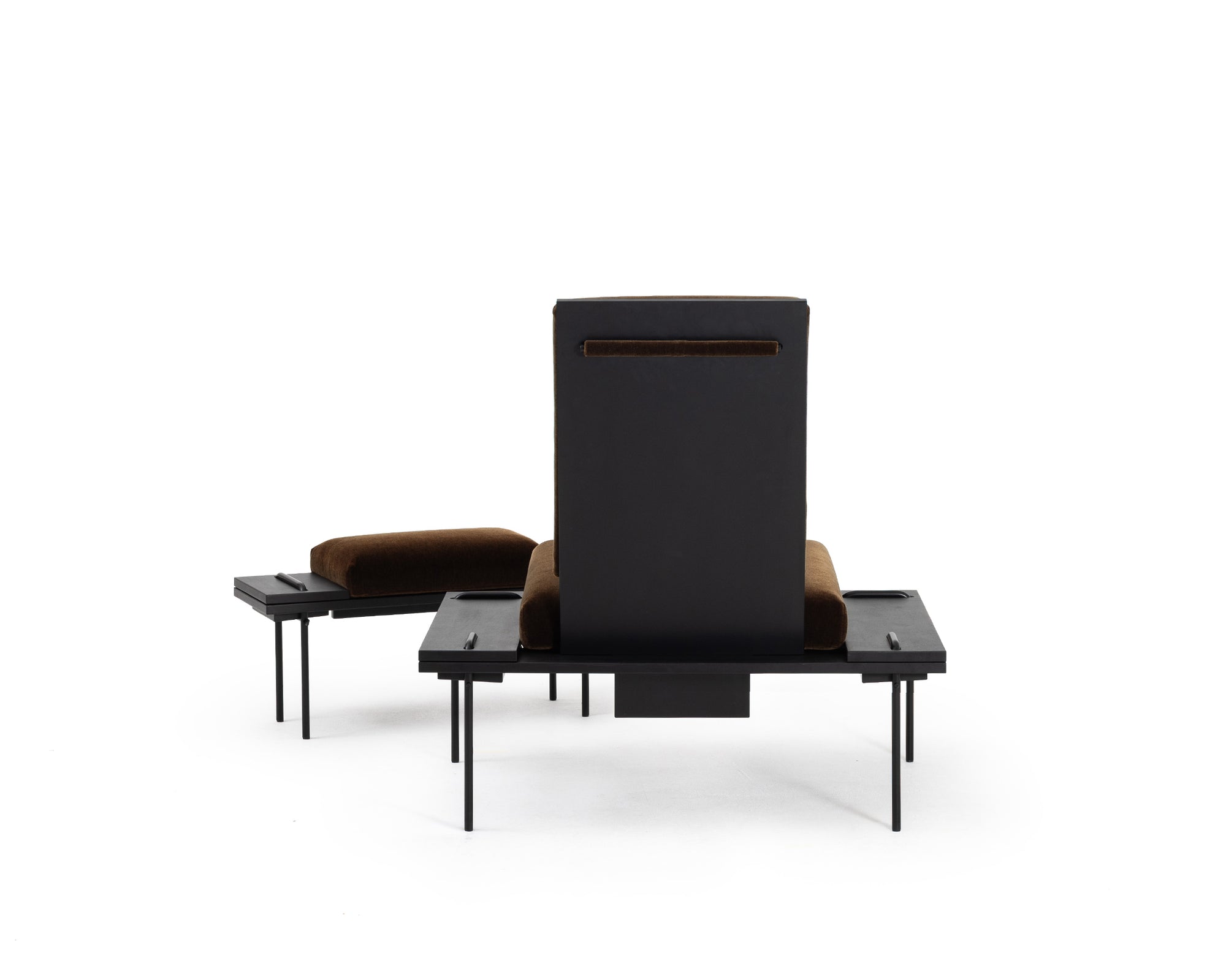 Schneidersitz Graphite mit Fußbank